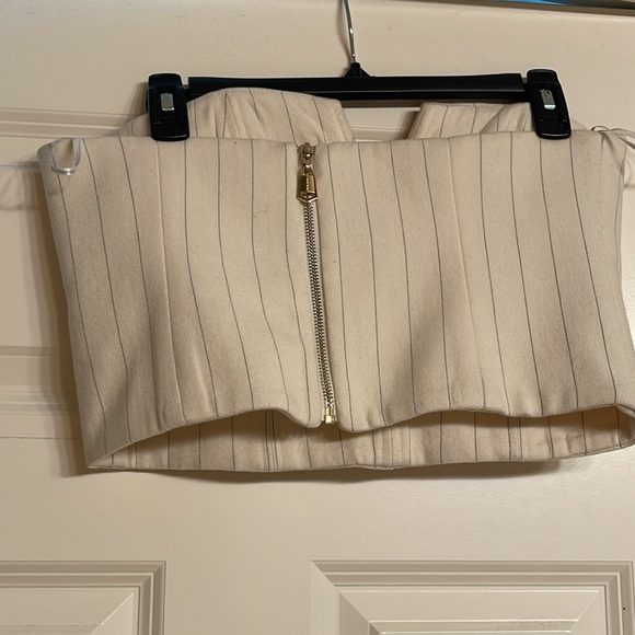 ZIMMERMANN Pinstripe Tube Top - Picture 3 of 10